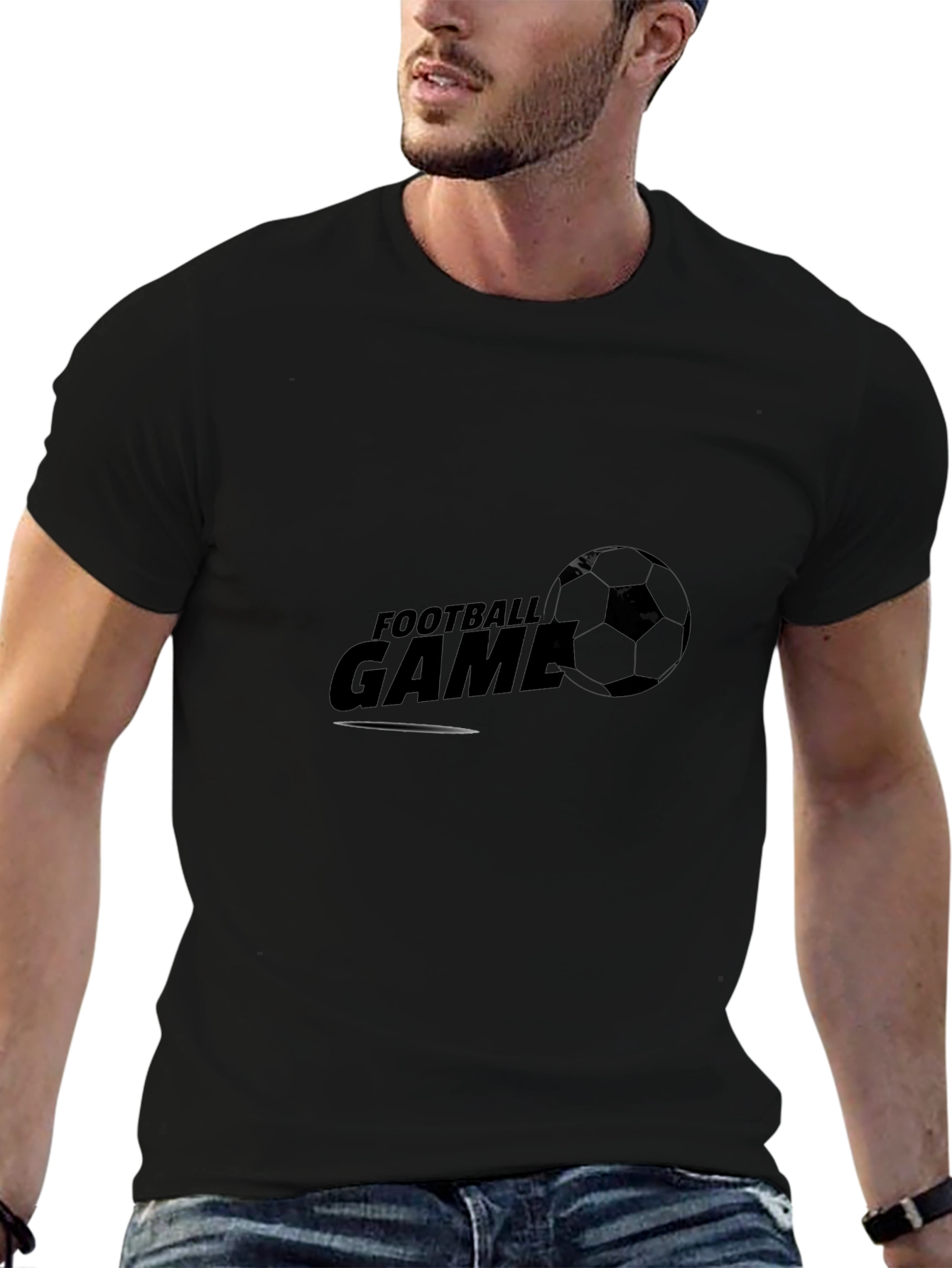 Football Game Black T-Shirt