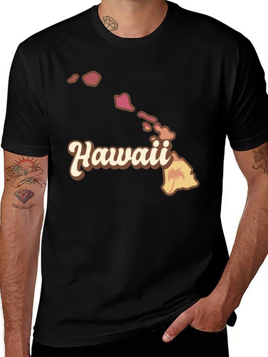 Hawaii Islands Graphic Tee - Soft Cotton Blend