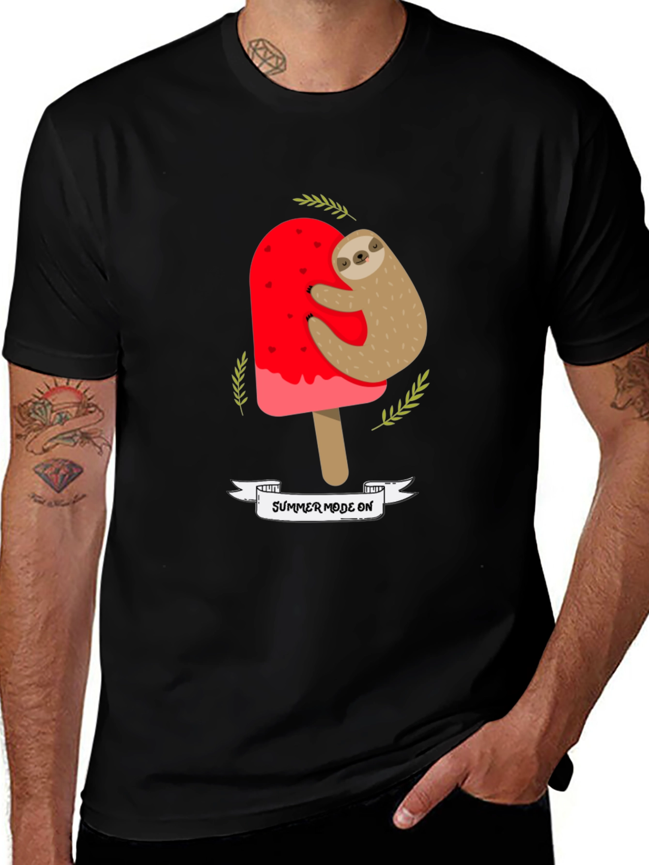 Sloth Summer Mode On Graphic T-Shirt