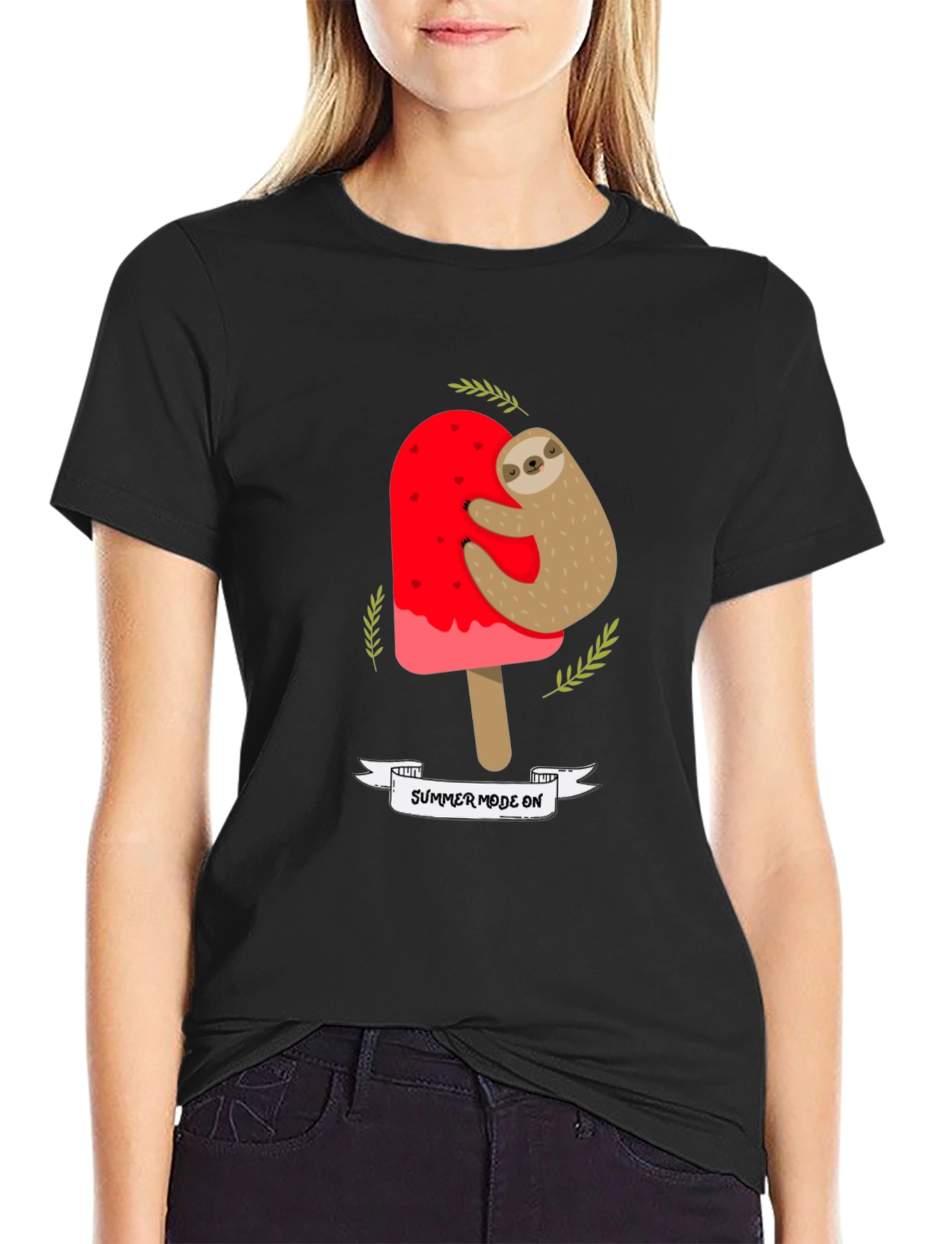 Sloth Summer Mode On Graphic T-Shirt