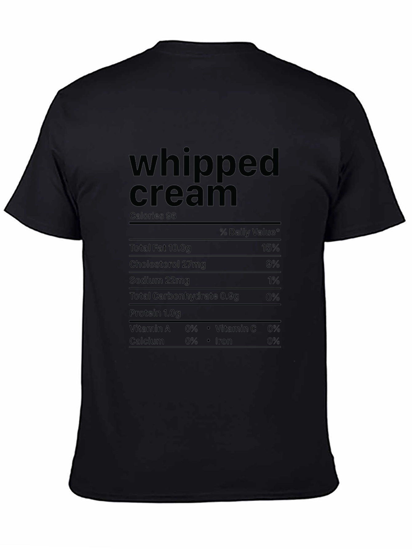 Whipped Cream Nutrition Facts T-Shirt