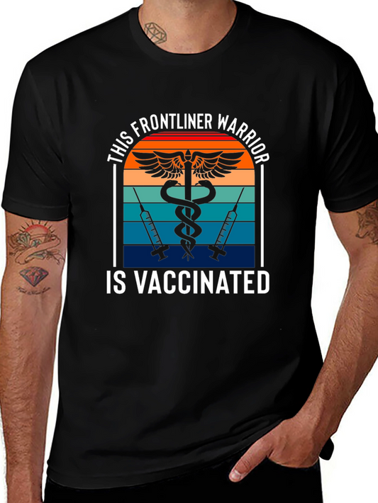 Vaccinated Frontliner Warrior Graphic Tee
