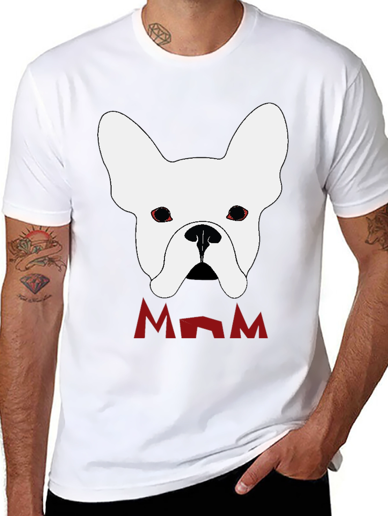 French Bulldog Mom Black T-Shirt