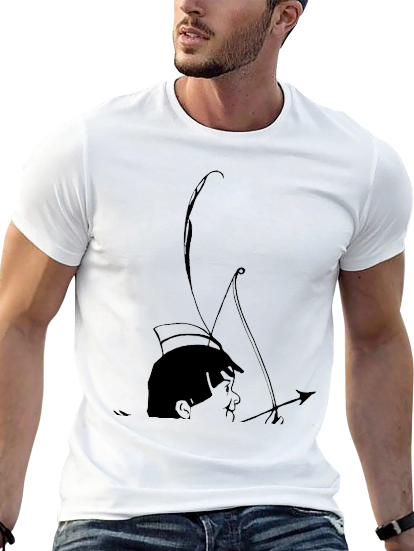 Archer Boy Graphic Tee - Cool Black T-Shirt