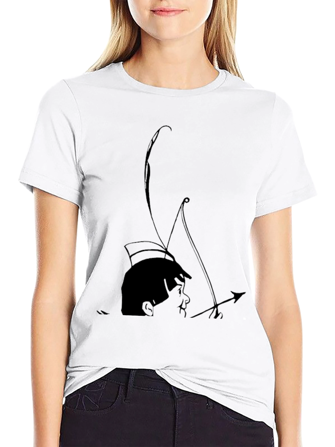 Archer Boy Graphic Tee - Cool Black T-Shirt