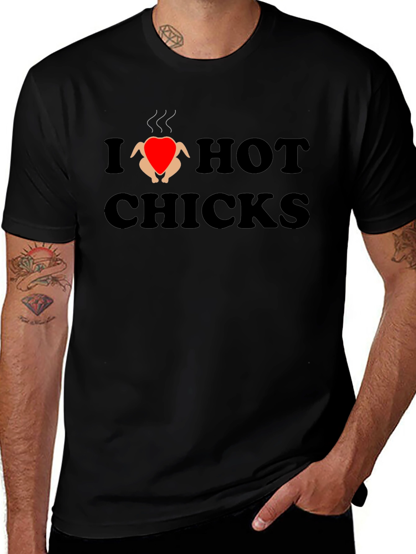 I Love Hot Chicks Graphic Tee