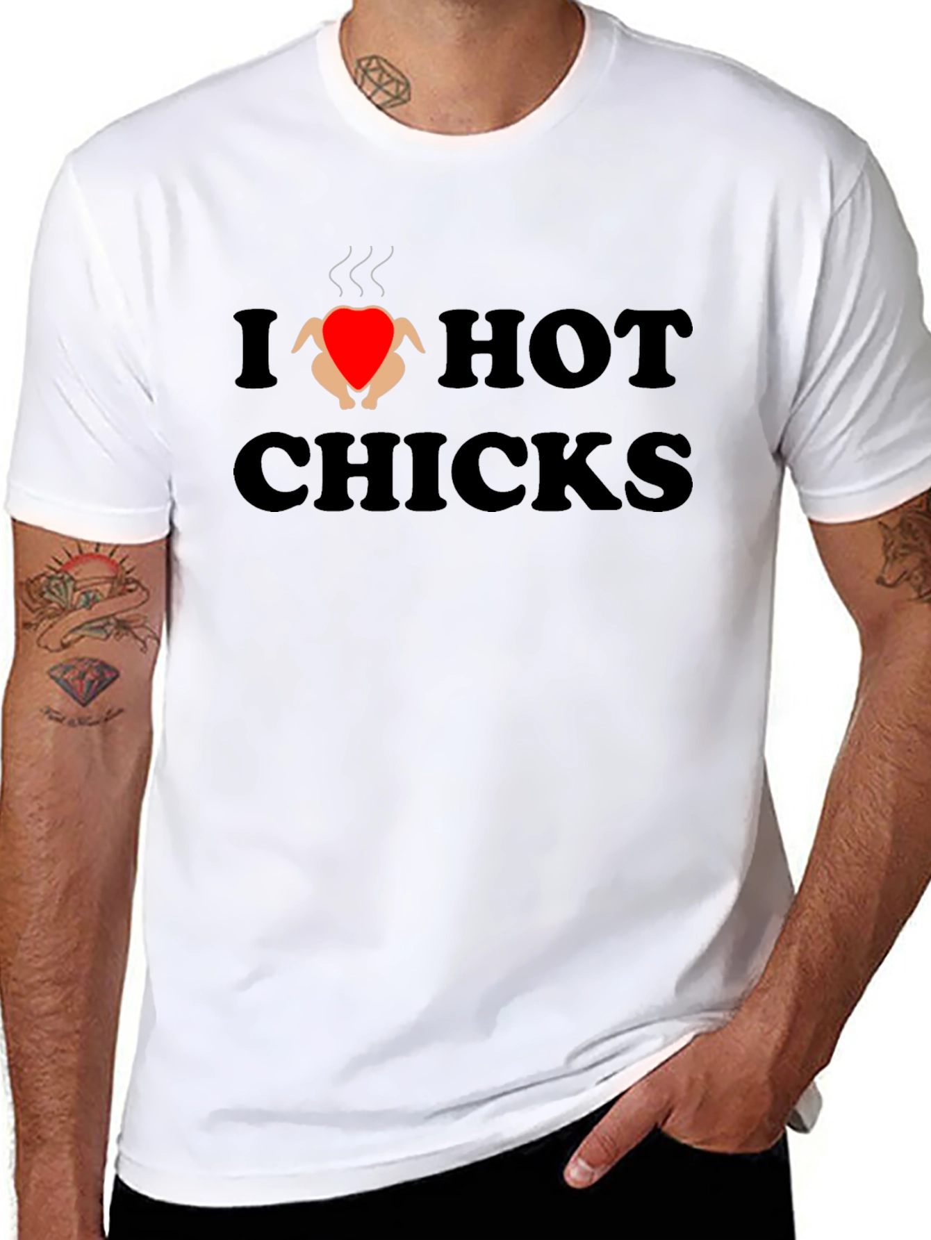 I Love Hot Chicks Graphic Tee