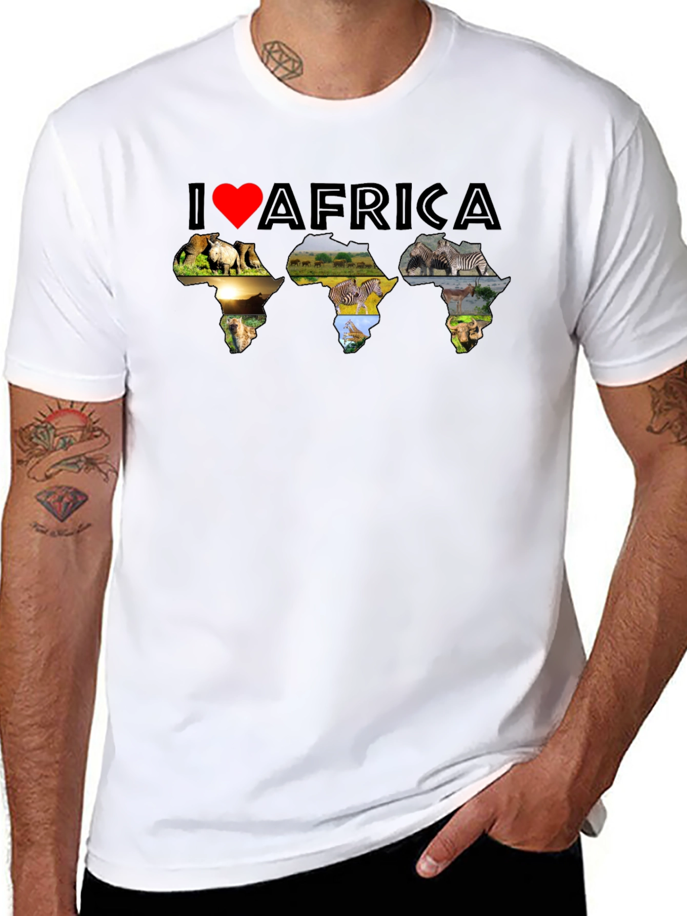 I Love Africa T-Shirt Black