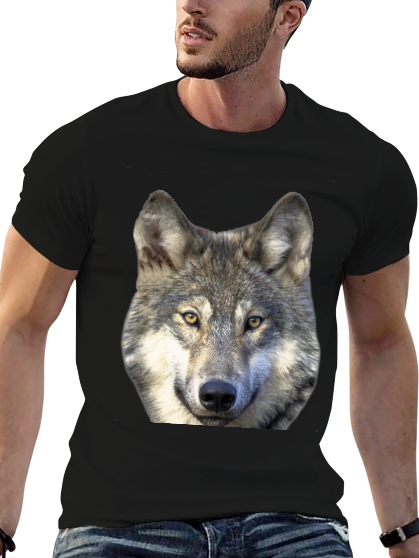 Wolf Graphic Tee - Mens Black T-Shirt