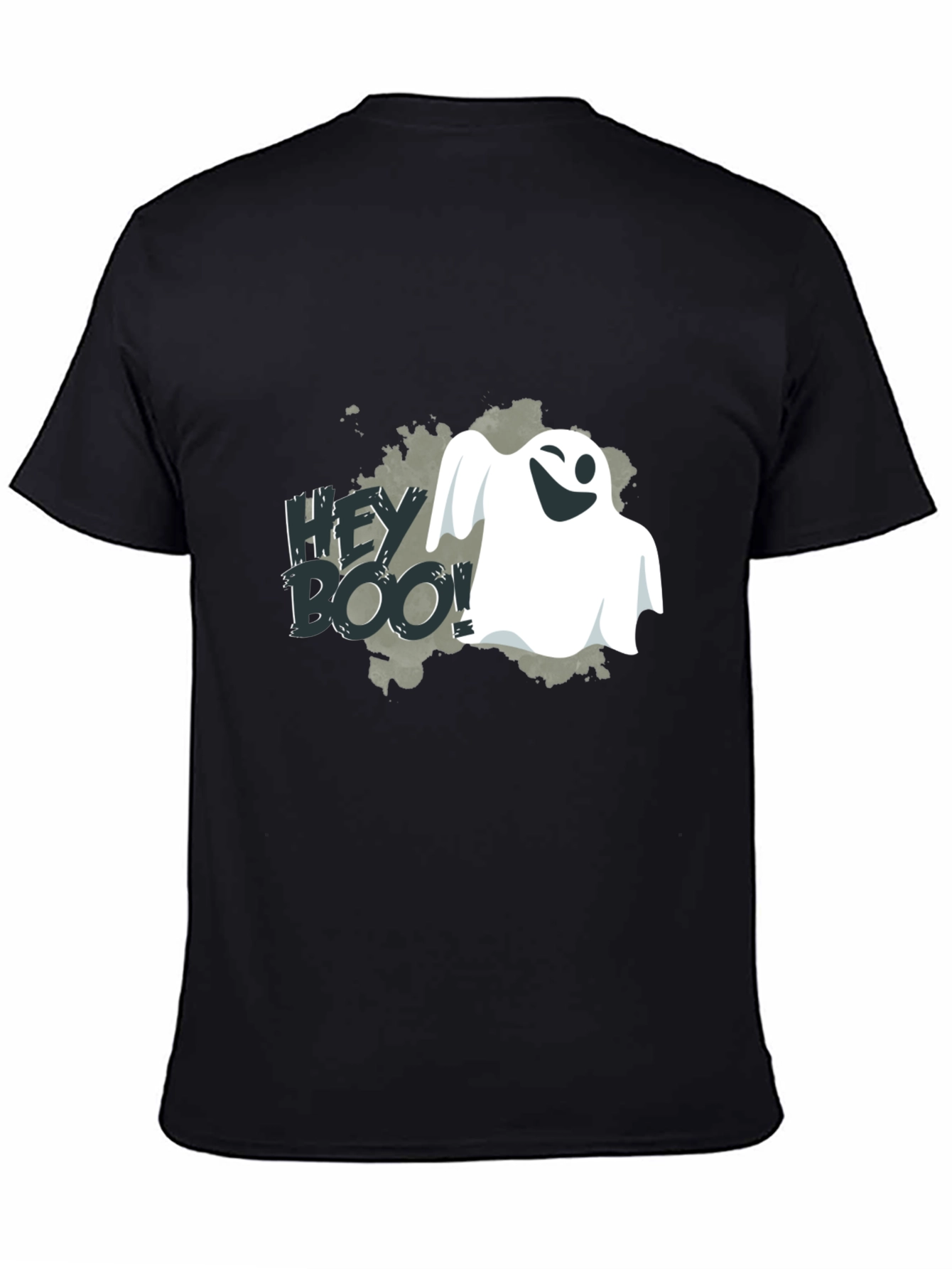 Hey Boo! Ghost Graphic Tee - Spooky Season Shirt