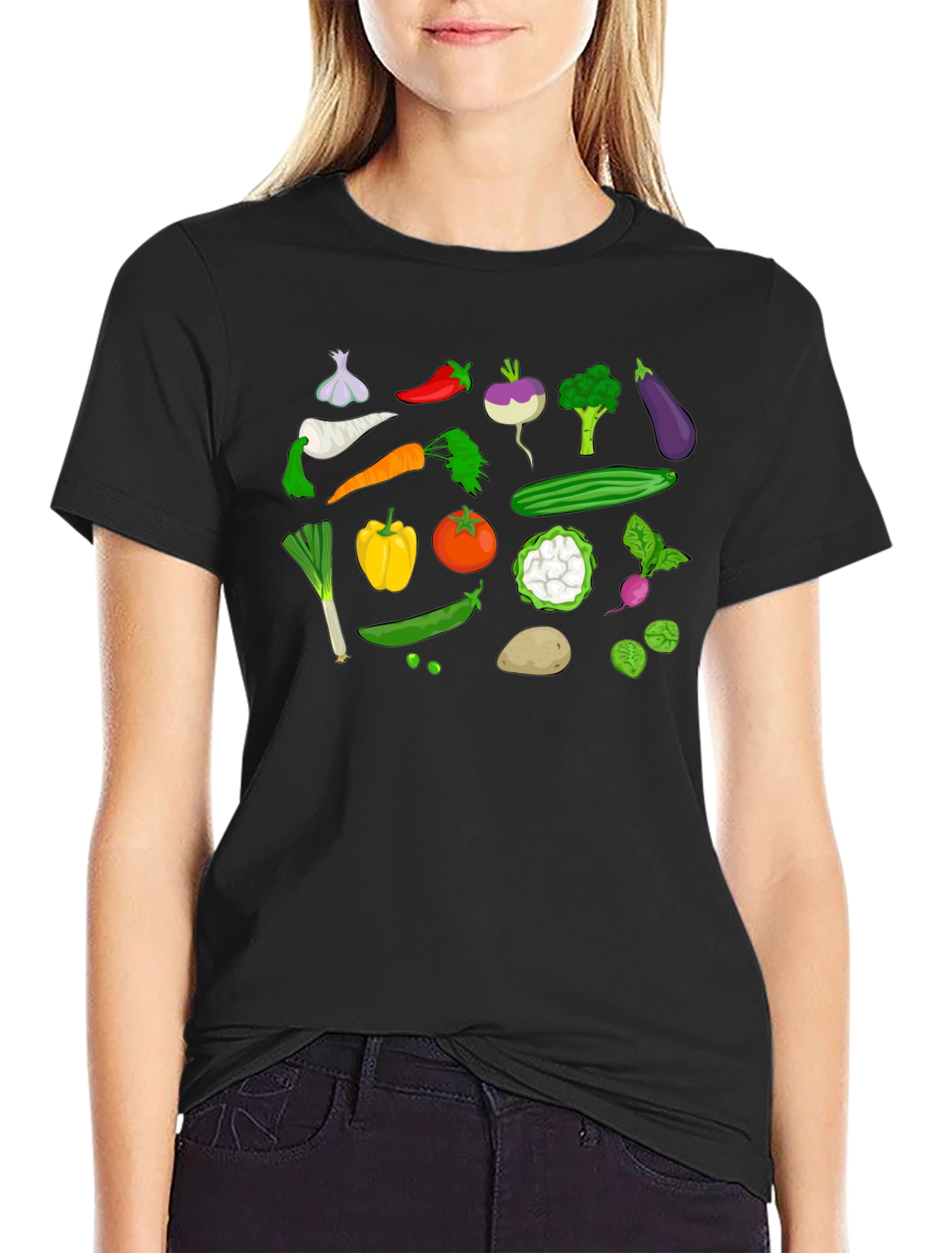 Vegetable Graphic T-Shirt - Fresh Produce Design