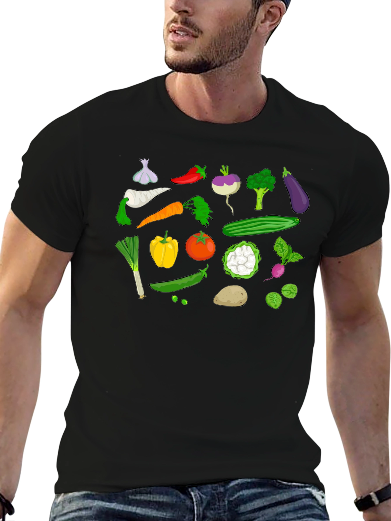 Vegetable Graphic T-Shirt - Fresh Produce Design