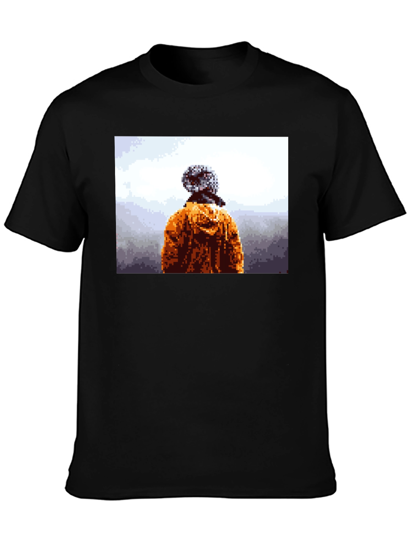 Pixelated Explorer Black T-Shirt