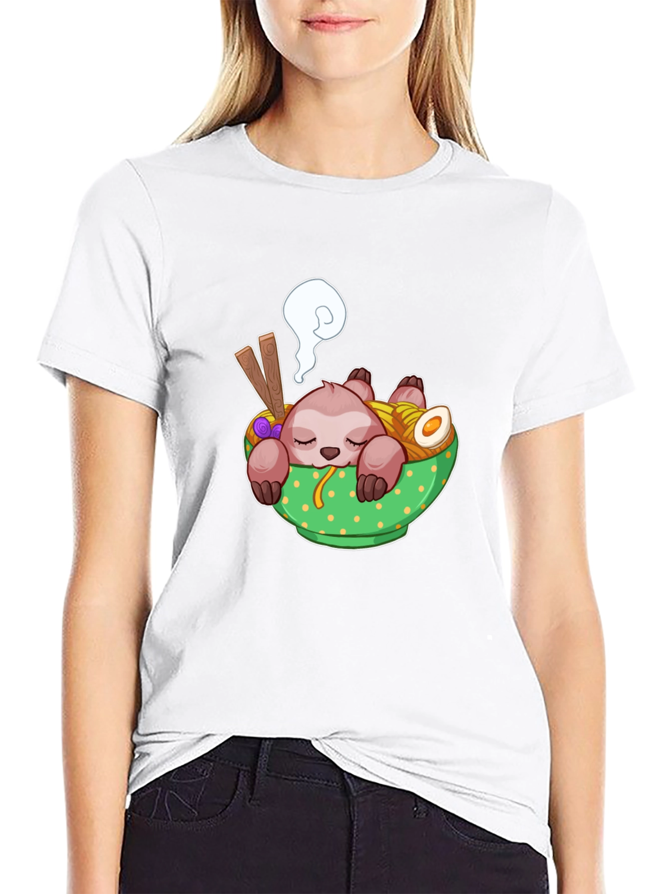 Sloth Ramen Graphic T-Shirt - Comfy & Fun!