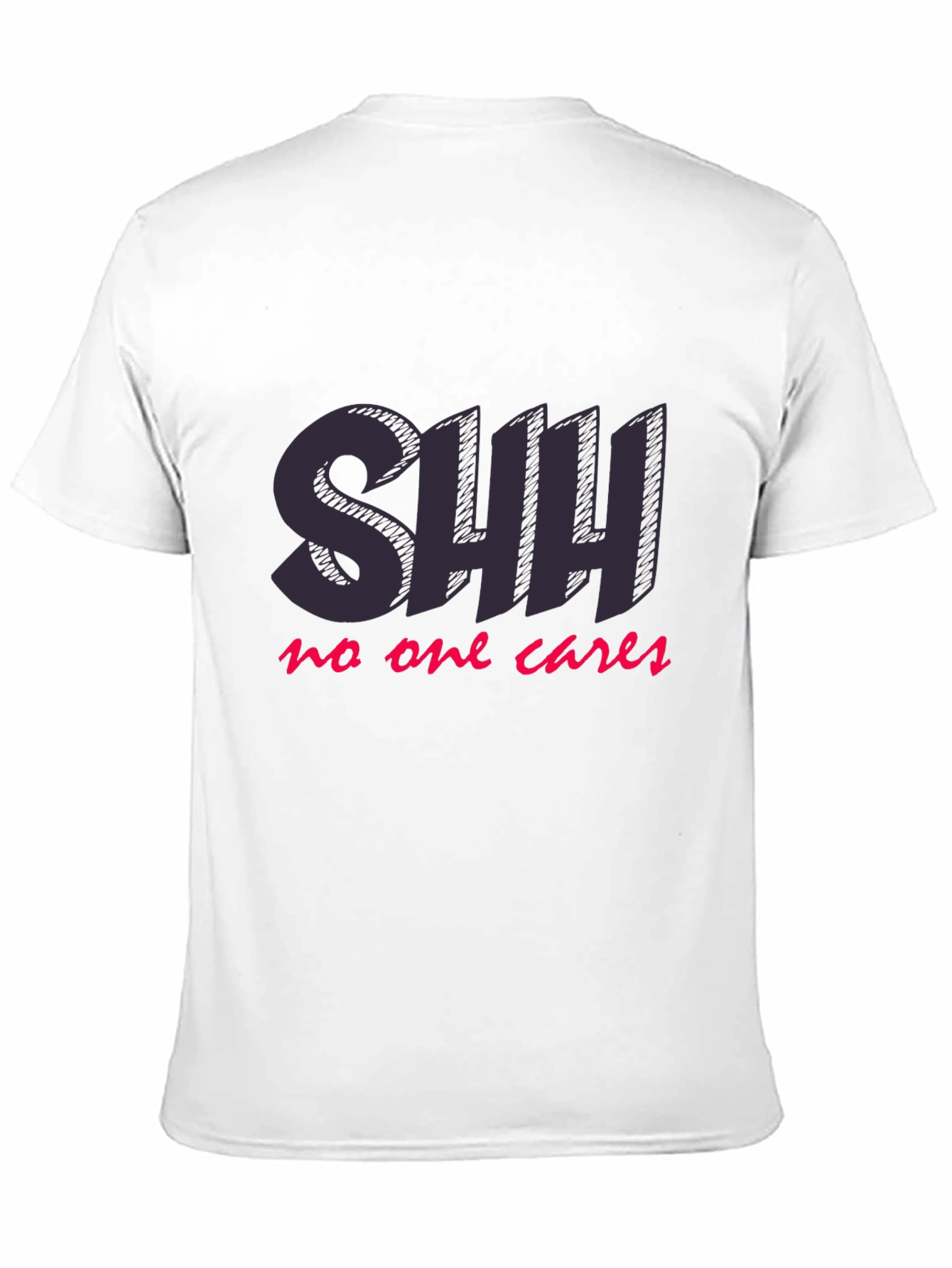 SHH No One Cares Black Graphic T-Shirt