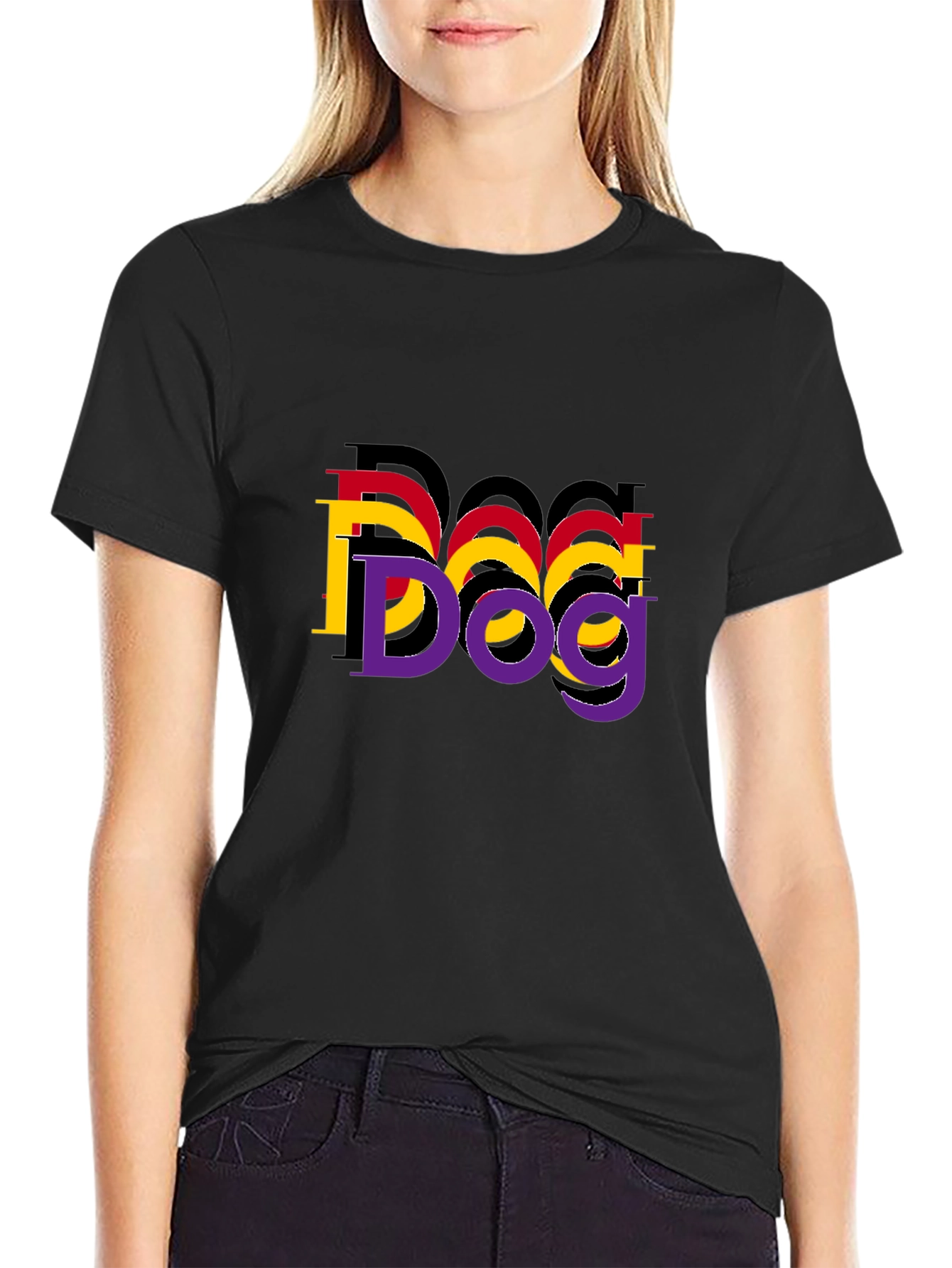 Dog Graphic Black T-Shirt