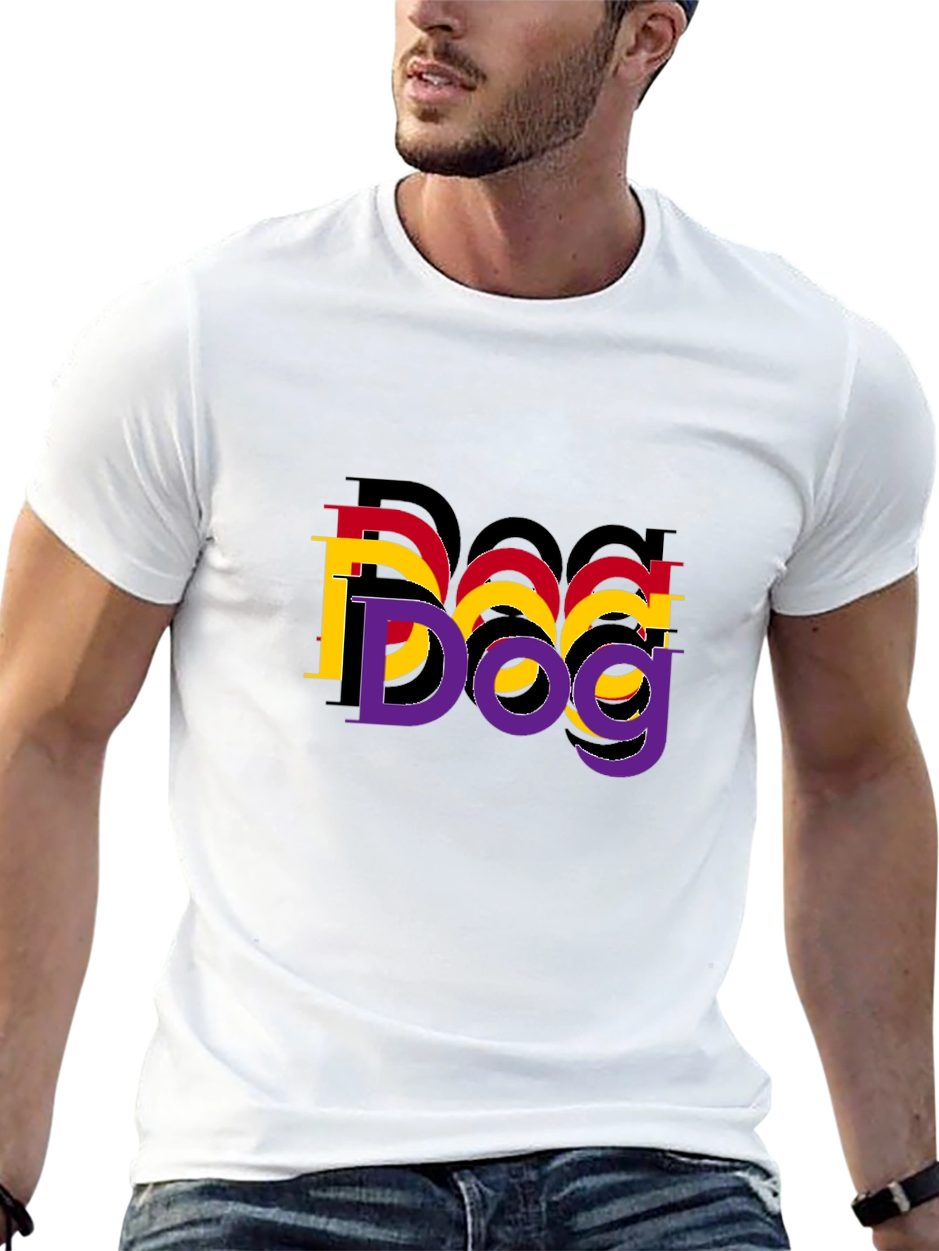 Dog Graphic Black T-Shirt