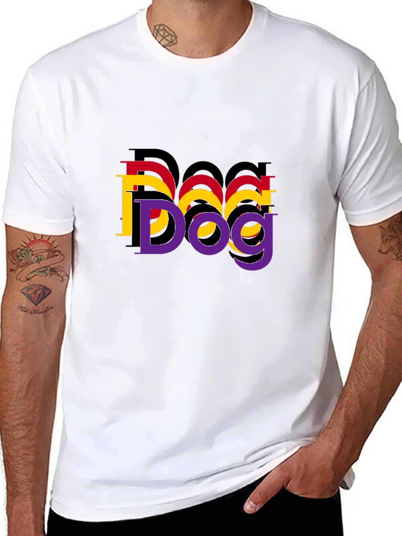 Dog Graphic Black T-Shirt