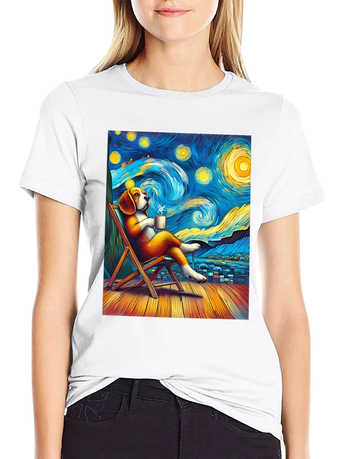 Starry Night Beagle T-Shirt