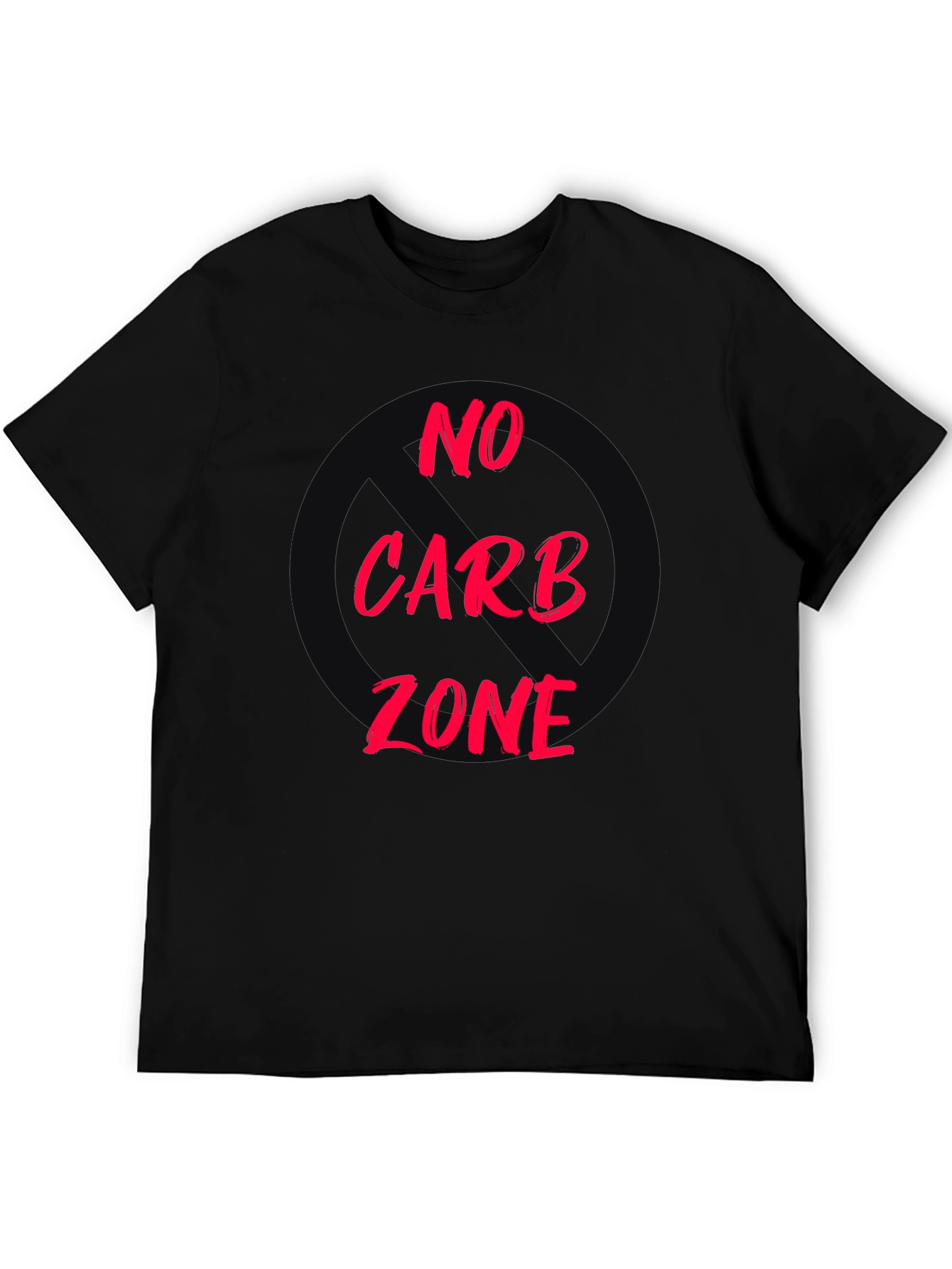 No Carb Zone Black T-Shirt