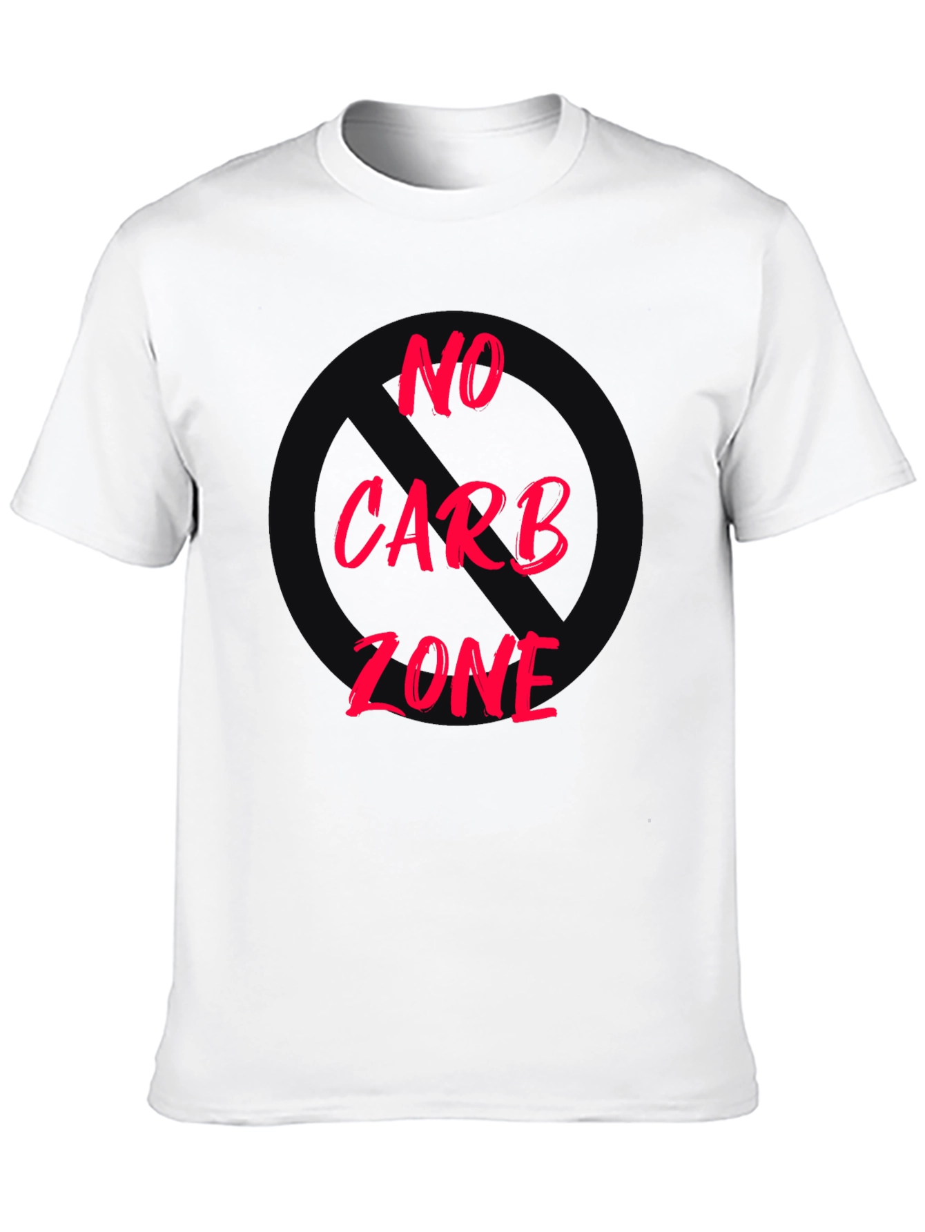 No Carb Zone Black T-Shirt