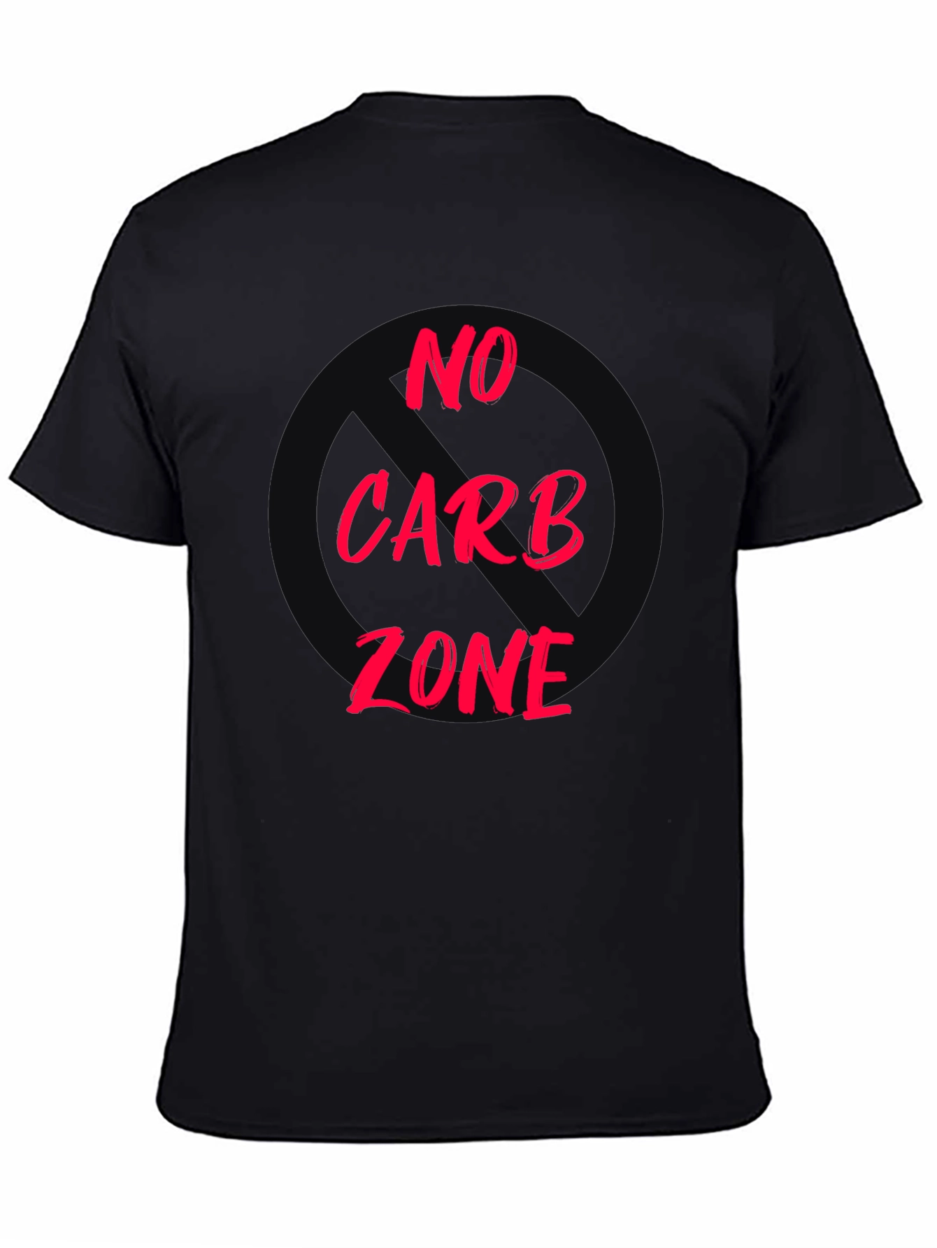 No Carb Zone Black T-Shirt