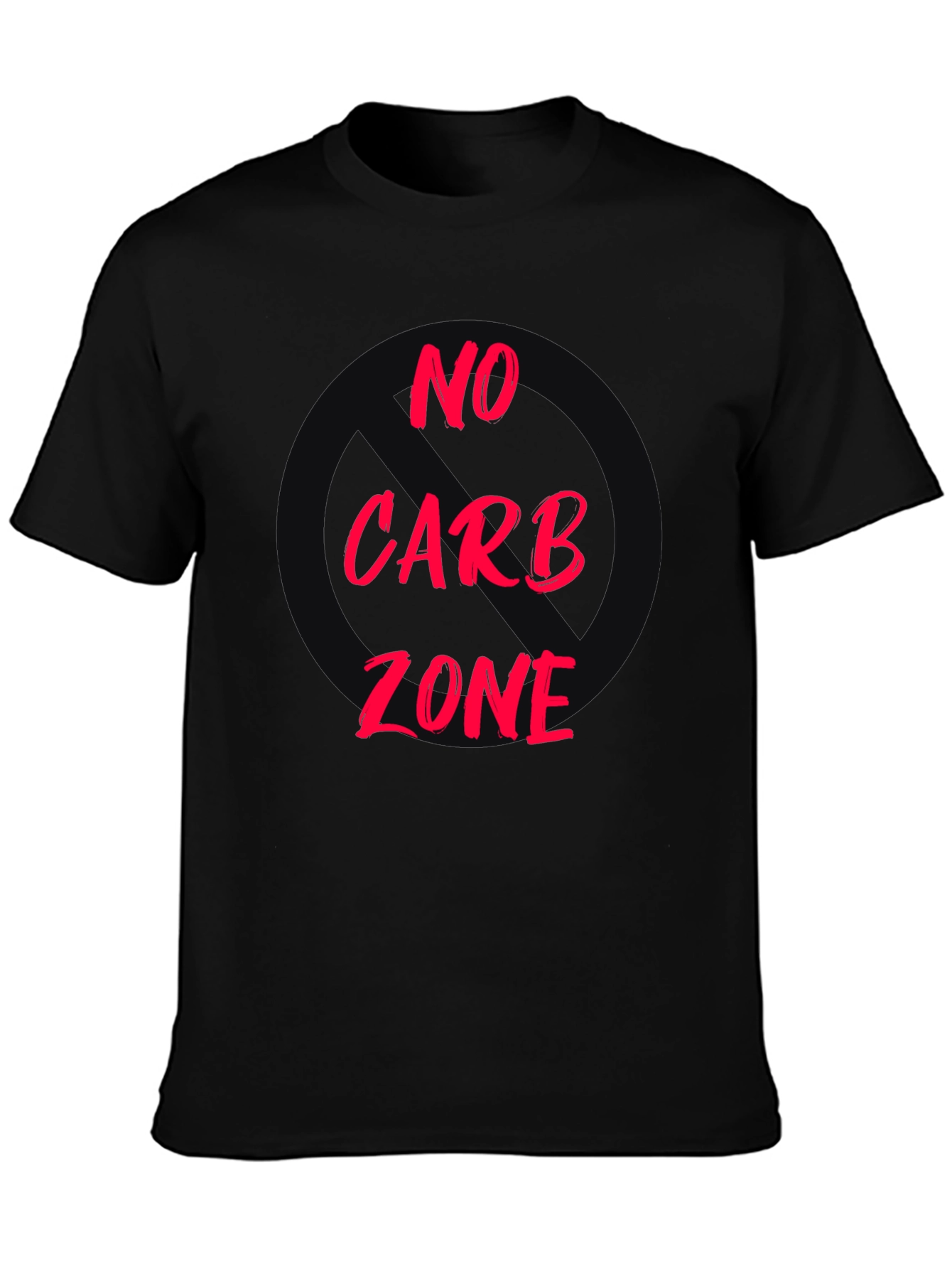 No Carb Zone Black T-Shirt