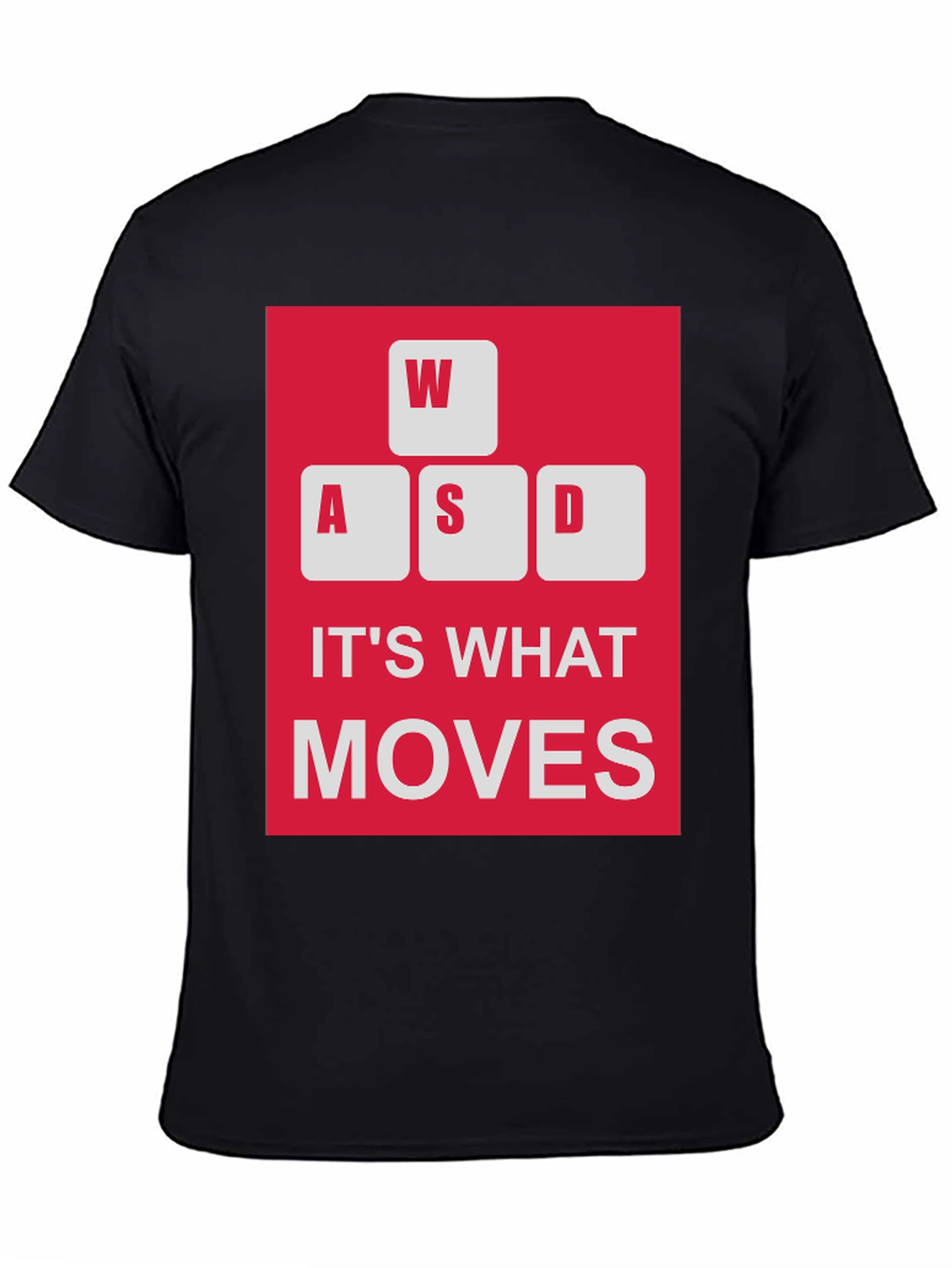WASD Moves Gamer T-Shirt - Black Cotton Tee