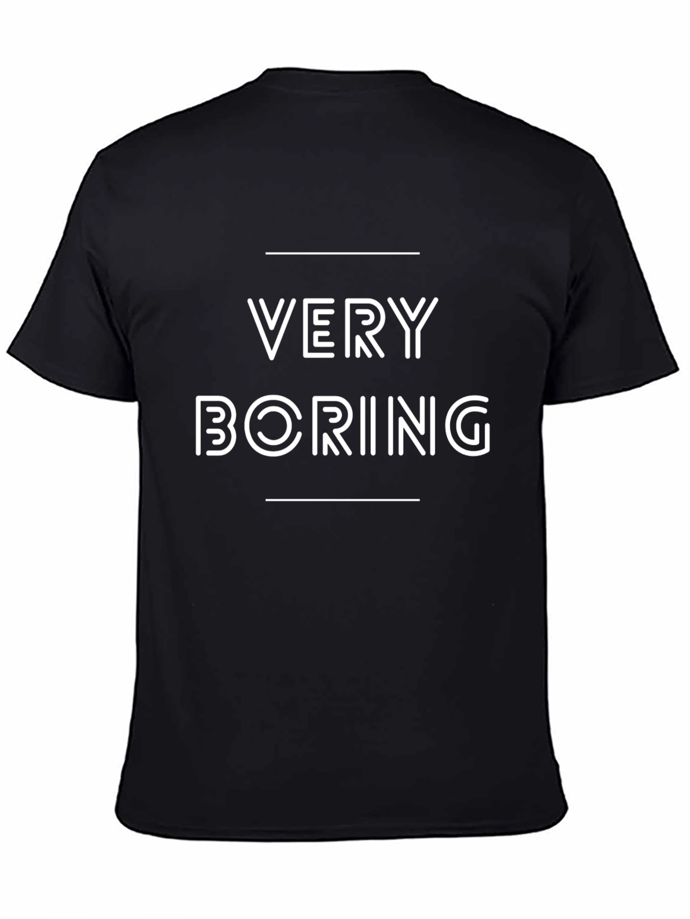 Very Boring Graphic Black T-Shirt