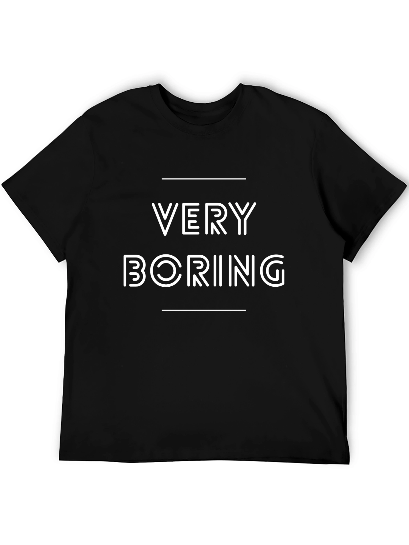 Very Boring Graphic Black T-Shirt