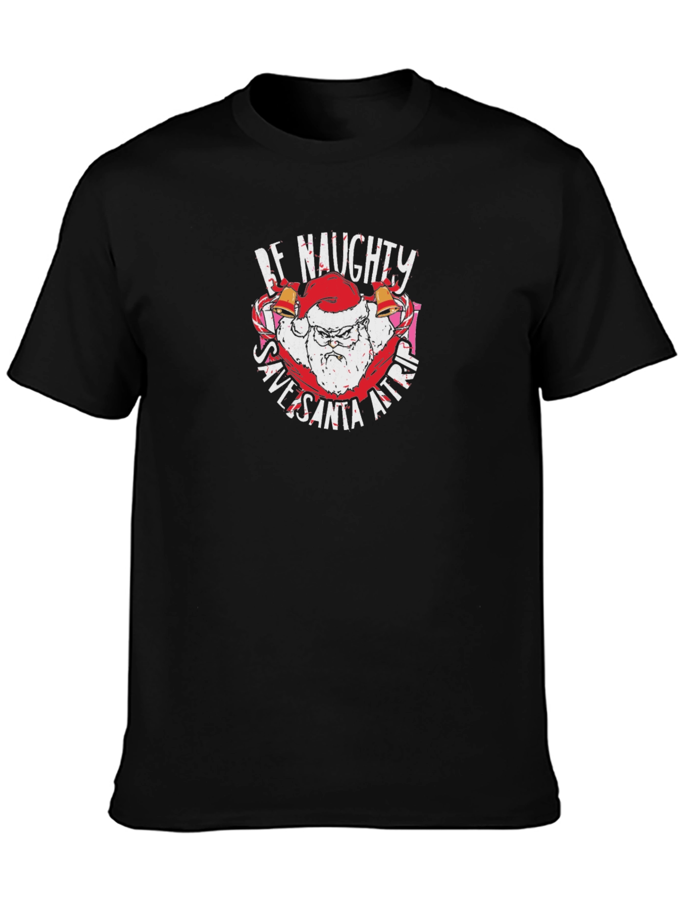 Naughty Santa Graphic T-Shirt