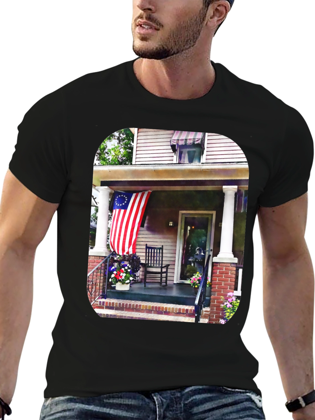Patriotic Porch Graphic Tee