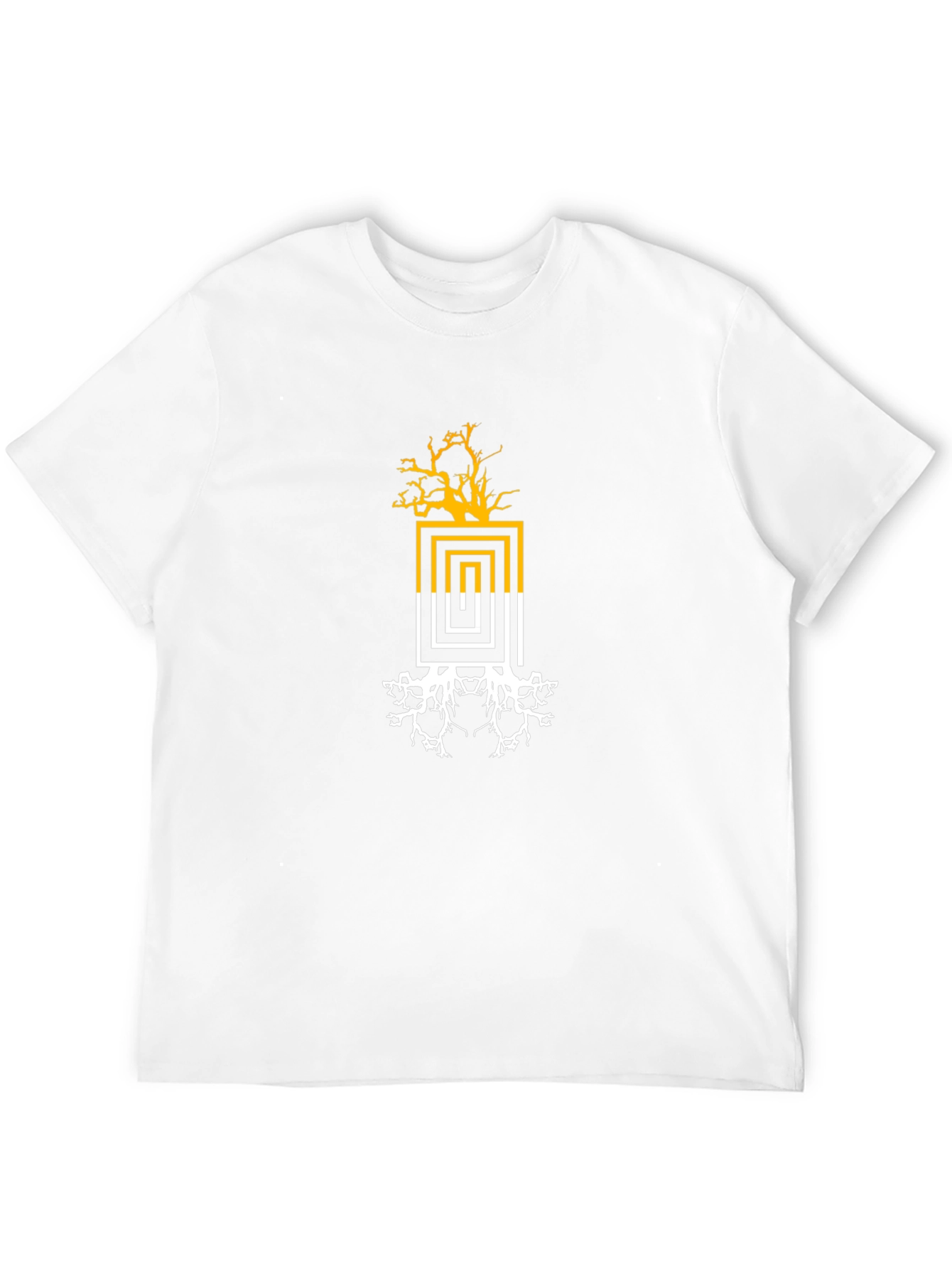 Abstract Tree Graphic Tee - Black