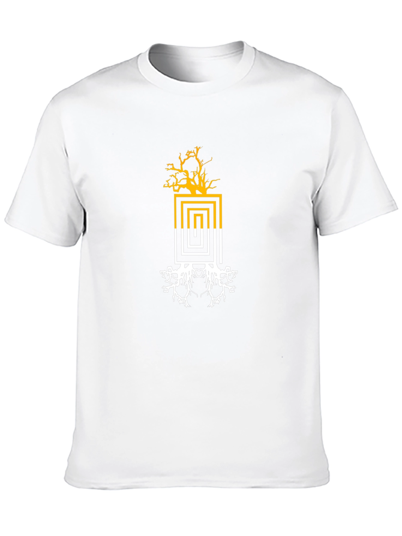 Abstract Tree Graphic Tee - Black