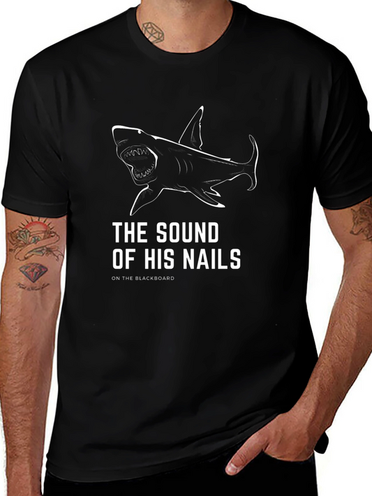Shark Nails Mens Black T-Shirt