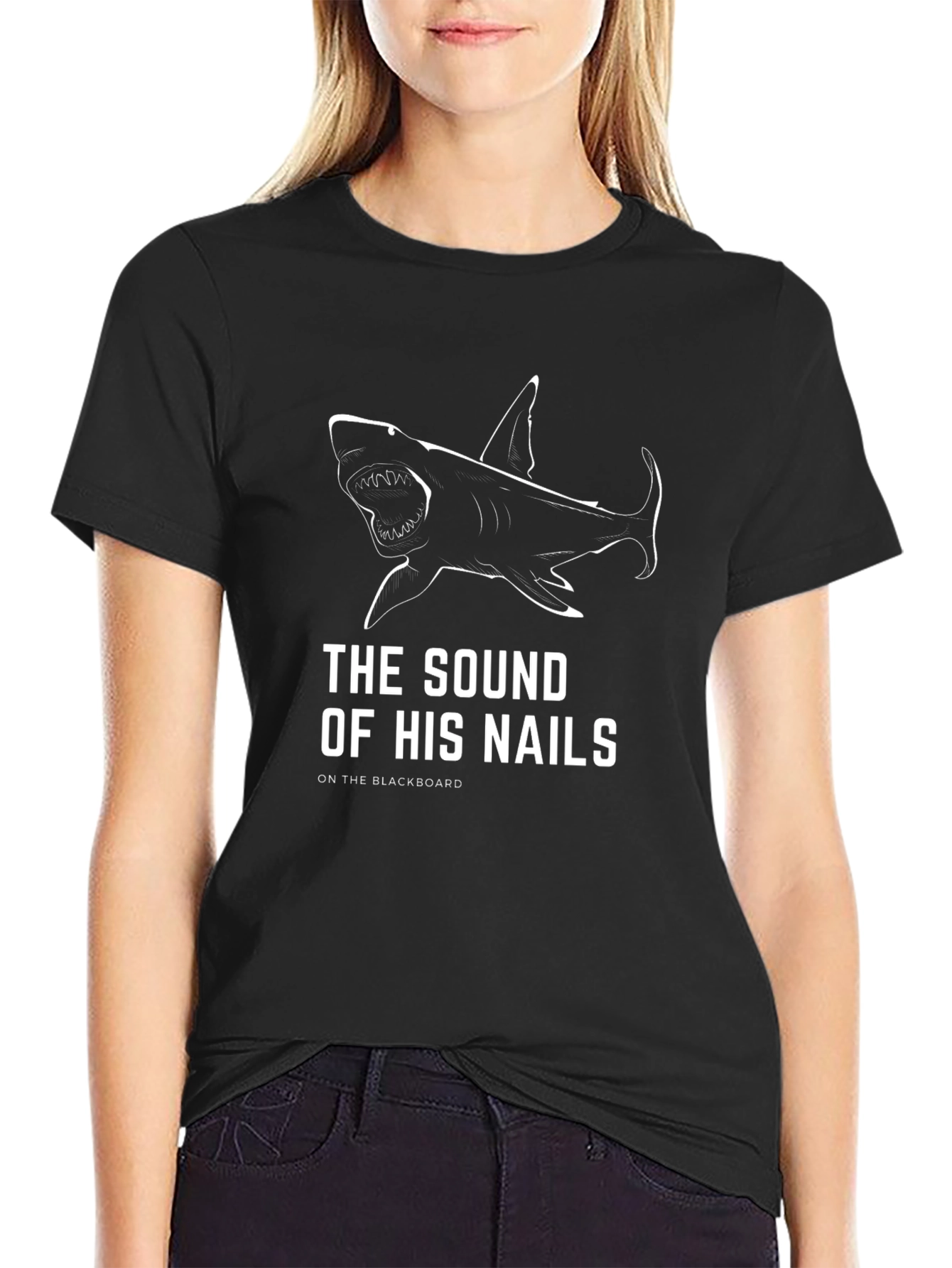 Shark Nails Mens Black T-Shirt