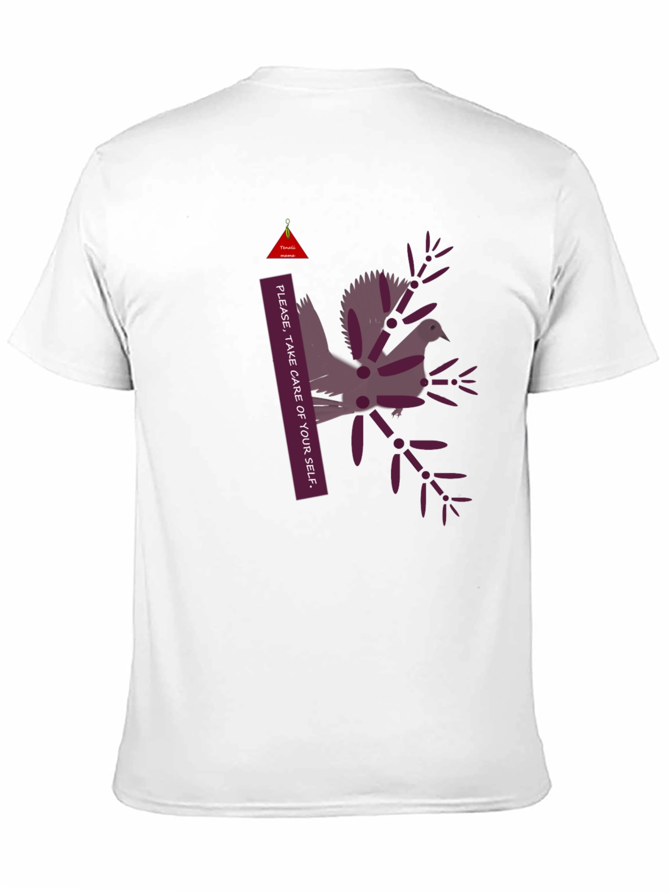 Unique Graphic Print Black T-Shirt: Take Care of Yourself