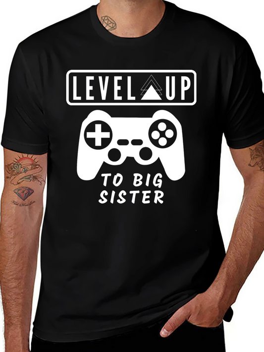 Level Up to Big Sister Gamer Tee