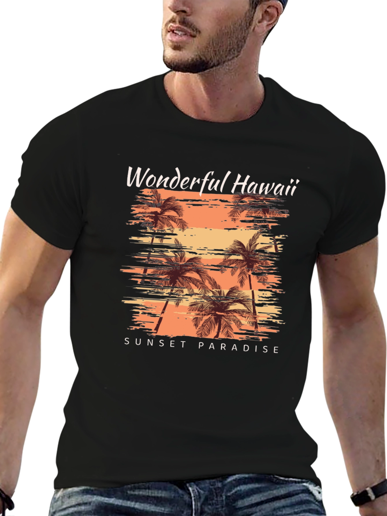 Wonderful Hawaii Sunset Paradise Graphic Tee