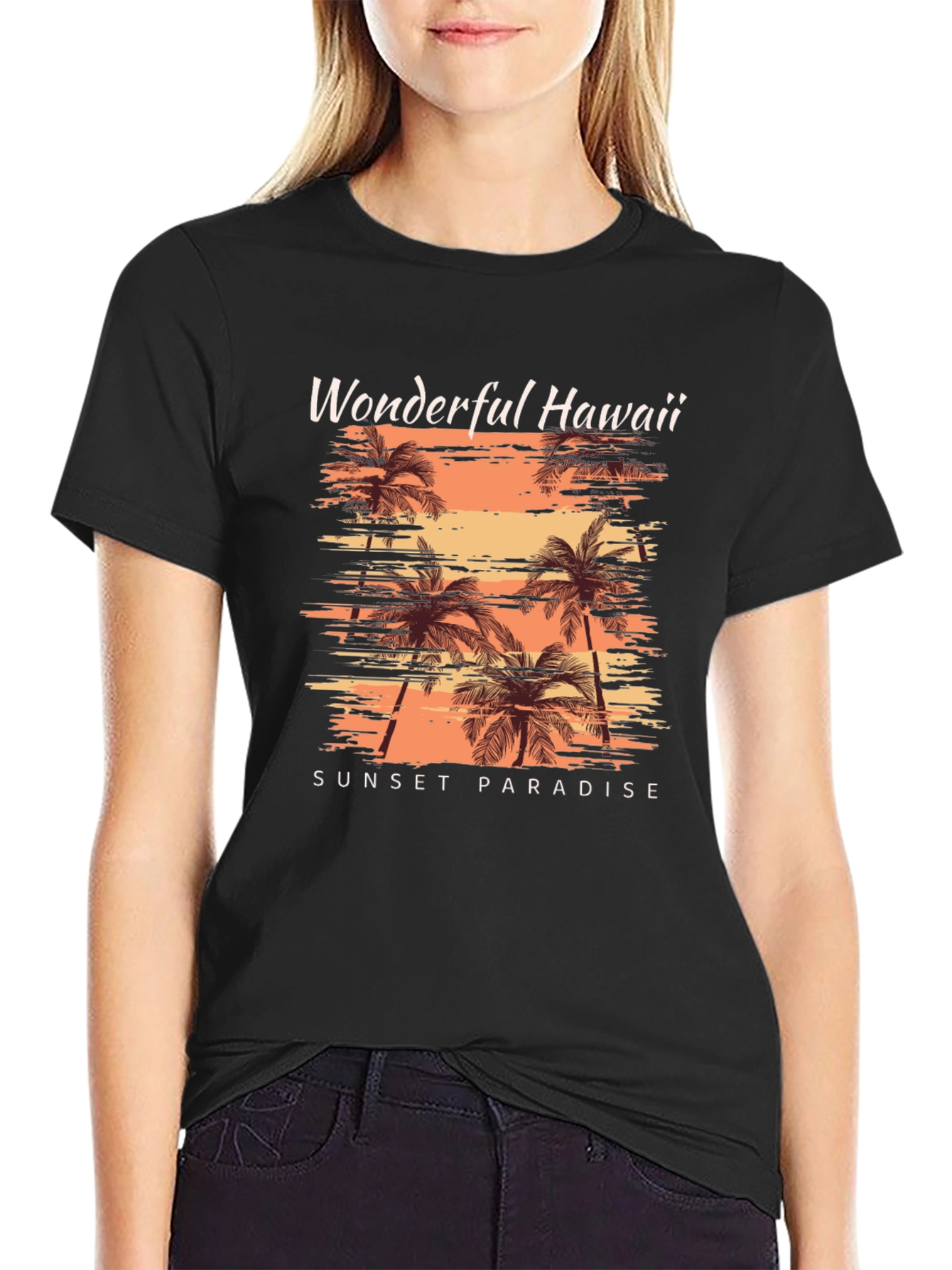Wonderful Hawaii Sunset Paradise Graphic Tee