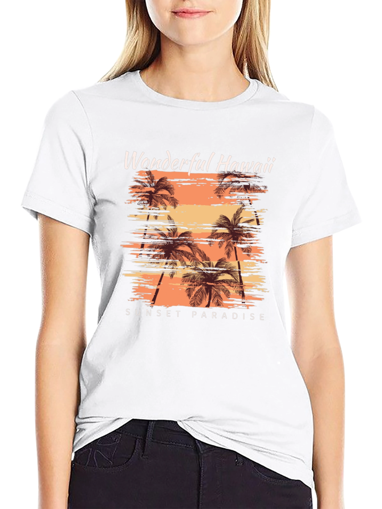 Wonderful Hawaii Sunset Paradise Graphic Tee