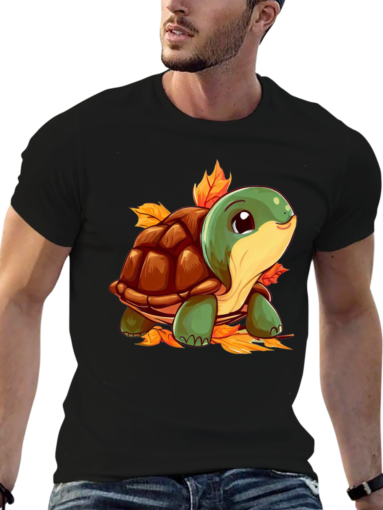 Turtle Graphic Black T-Shirt