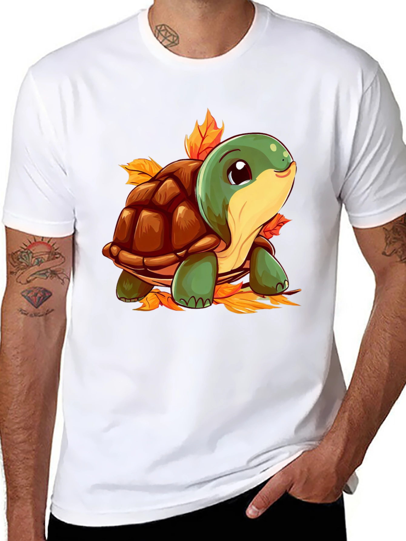 Turtle Graphic Black T-Shirt
