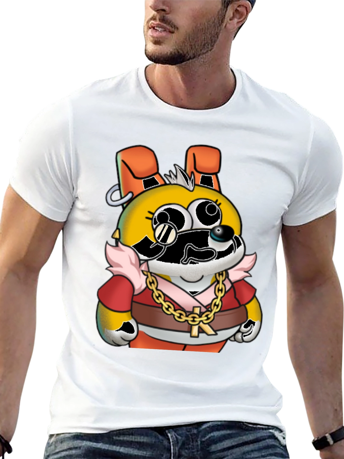 Cartoon Character Graphic Black T-Shirt