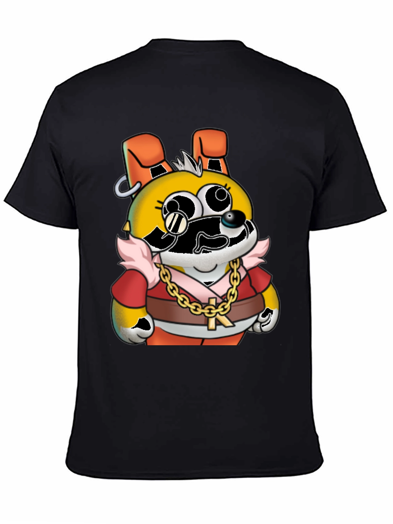 Cartoon Character Graphic Black T-Shirt