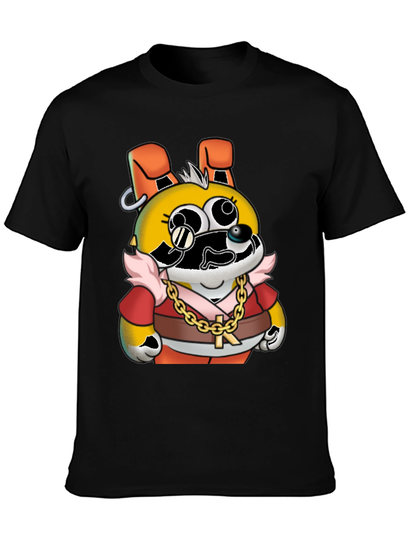 Cartoon Character Graphic Black T-Shirt