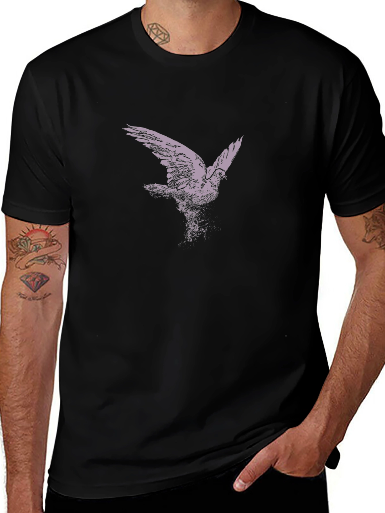 Black Bird Graphic Tee - Stylish & Unique