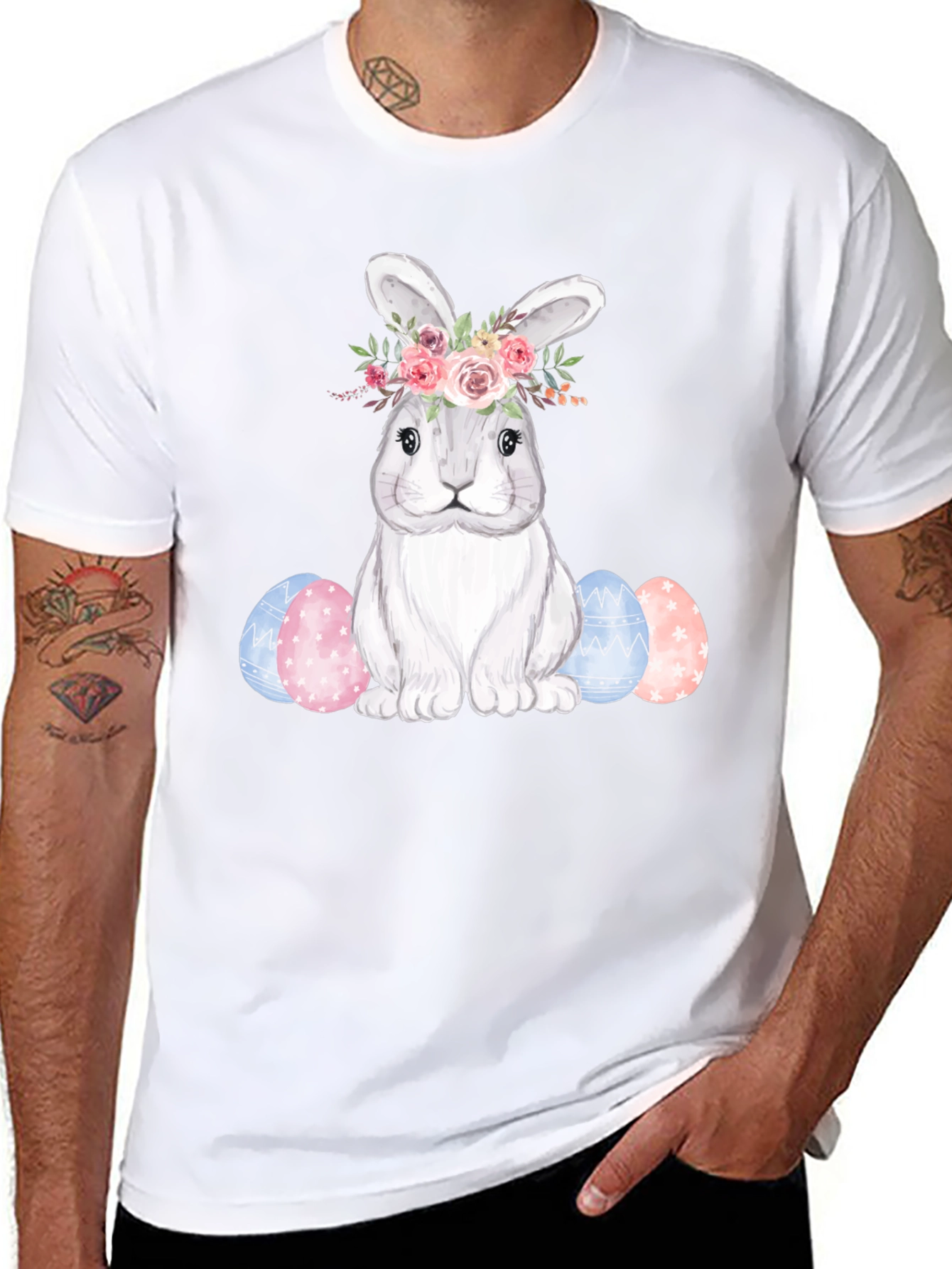 Floral Bunny Easter T-Shirt
