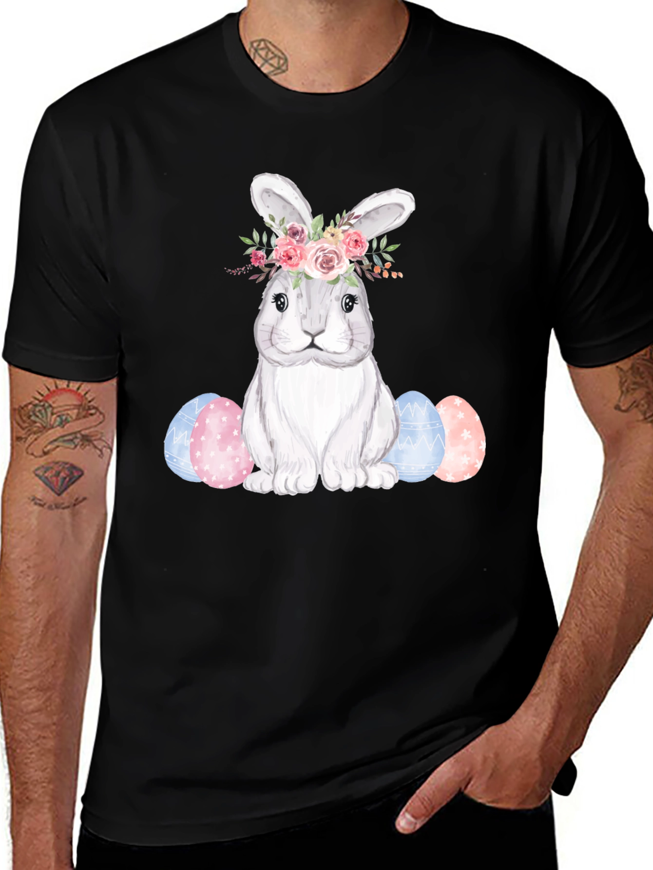 Floral Bunny Easter T-Shirt