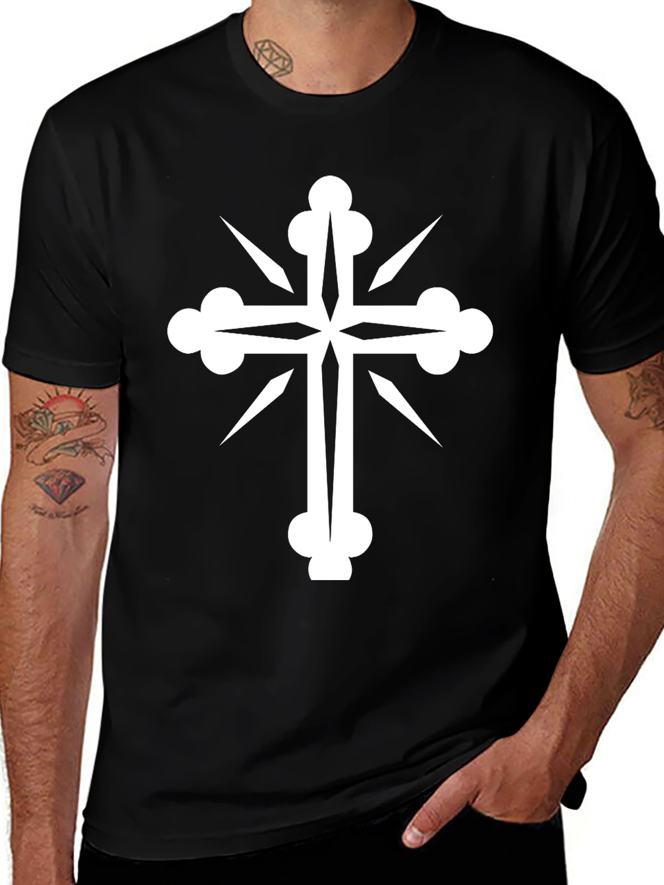 Orthodox Cross Graphic Tee - Stylish Christian Apparel